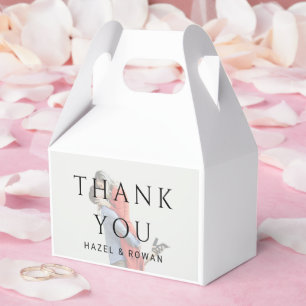 Moderne einfache Foto-Hochzeit Geschenkschachtel