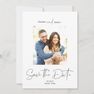 Moderne einfache Foto-Save-the-Date-Karte Save The Date