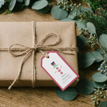 Moderne einfache Foto-Weihnachts-Geschenkanhänger