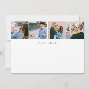 Moderne einfache FotoCollage Mitteilungskarte