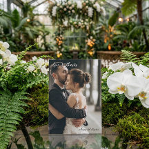 Moderne einfache Fotografie Hochzeits-Dankeskarten