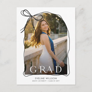 Moderne einfache Fotografie zur Graduierung - Dank Postkarte