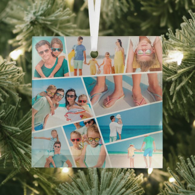 Moderne, einfache Fotos für 9 Bilder - Collage Ornament Aus Glas (Insitu)