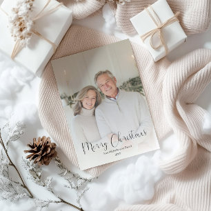 Moderne einfache Frohe Weihnachten Text Überlageru