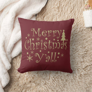 Moderne einfache Frohe Weihnachtsfeier Kissen