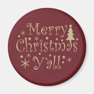 Moderne einfache Frohe Weihnachtsfeier Magnet