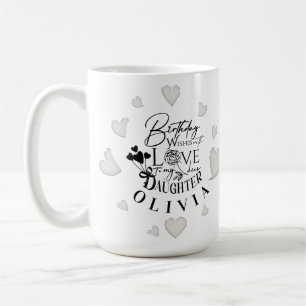 Moderne einfache Geburtstagsgestaltung für die Toc Kaffeetasse