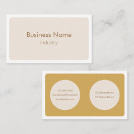 Moderne einfache Gelbcreme Minimalistisch horizont Visitenkarte