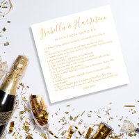 Moderne einfache Gold-Fun-Fakten über Napkins