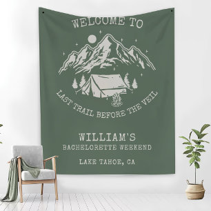 Moderne einfache grüne Camp-Junggesellinnenparty  Fleecedecke