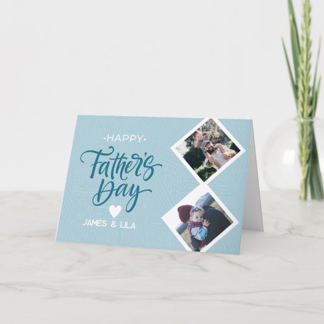 Moderne einfache Happy Vatertag Custom Card Dankeskarte (Vorderseite)