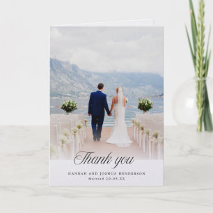 Moderne einfache Hochzeit Blank innen Dankeschön Karte