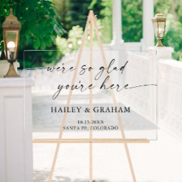 Moderne einfache Hochzeit Elegante Kalligrafie Wil Acrylschild