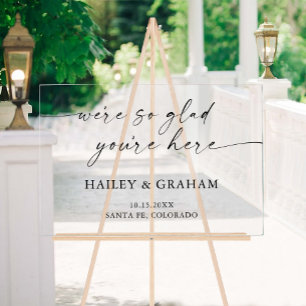 Moderne einfache Hochzeit Elegante Kalligrafie Wil Acrylschild