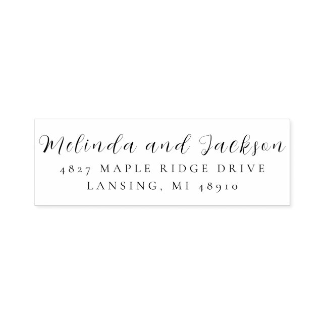 Moderne einfache Hochzeit Permastempel (Design)