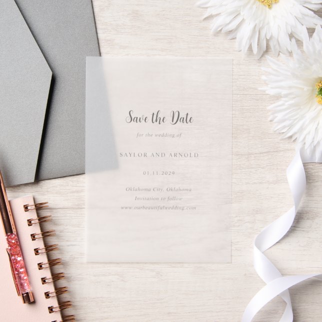 Moderne einfache Hochzeit Save the Date (Hochzeit)