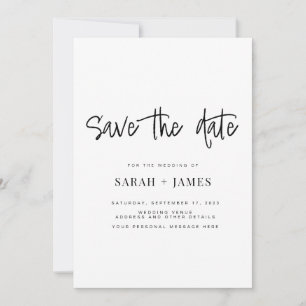 Moderne, einfache Hochzeit speichern Sie die Datum Save The Date