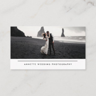 Moderne einfache Hochzeitfotografie-Visitenkarte Visitenkarte
