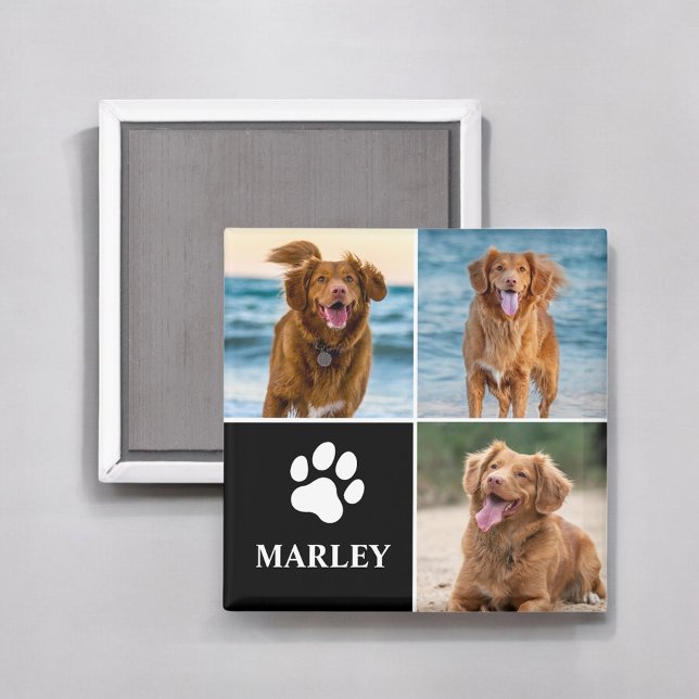 Moderne einfache Hunde-Liebhaber-Foto-Collage Haus Magnet (Von Creator hochgeladen)