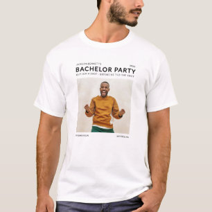 Moderne einfache Junggesellenabschied-Foto T-Shirt