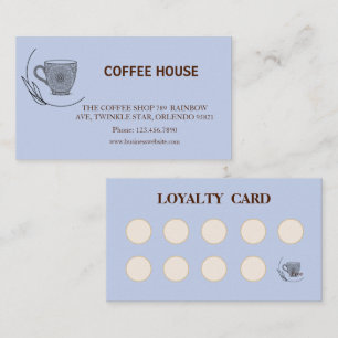 Moderne einfache Kaffee Shop Treuekarte Visitenkarte