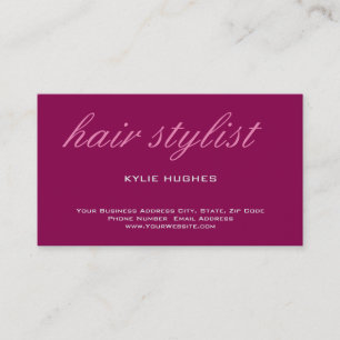 Moderne einfache Kalligrafie-Hairstylist Visitenkarte