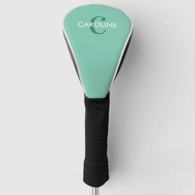 Moderne einfache Klassik Ursprünglich Türkis Golf Headcover (Vorderseite)