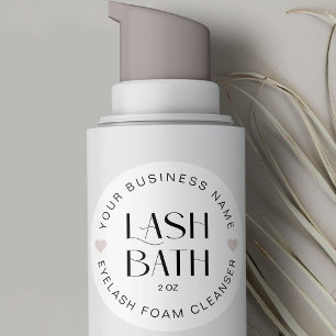 Moderne, einfache Lash Bath Imitate Erweiterungen  Runder Aufkleber