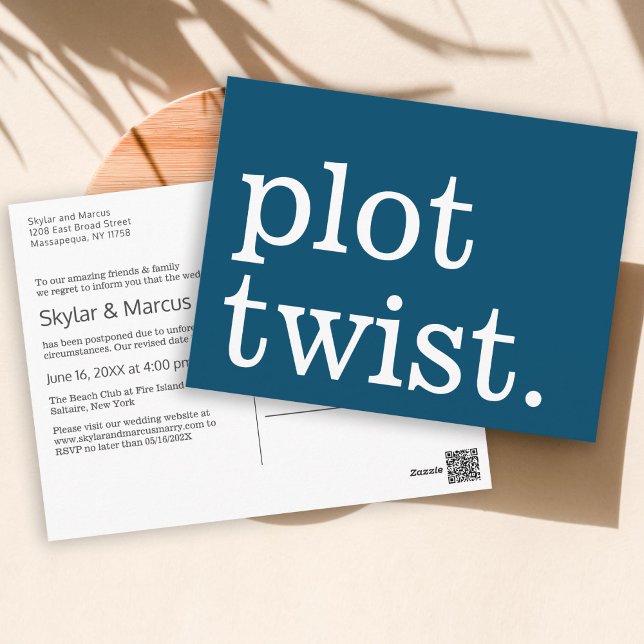 Moderne, einfache Lässige Hochzeitspause Postkarte (Von Creator hochgeladen)