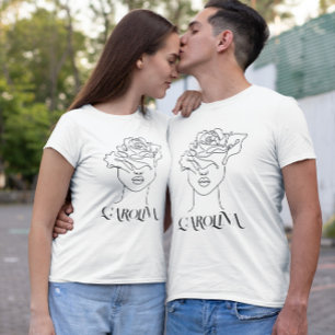 Moderne einfache Linie Art, Boho Chic T-Shirt