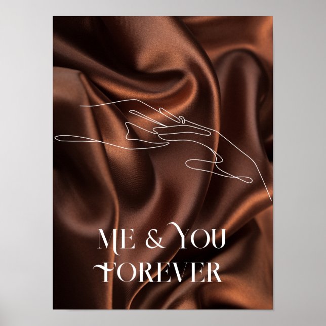 Moderne, einfache Linie Art Schwarz-Weiß ,boho chi Poster (Vorne)