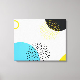 Moderne, einfache, lustige, geometrische Kunst im Leinwanddruck