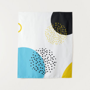 Moderne, einfache, lustige, geometrische Kunst im Wandteppich