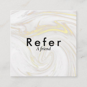 Moderne einfache Marmor-Geschäfte Empfehlungskarte