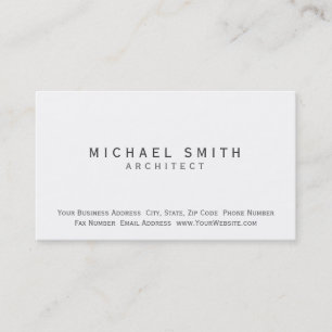 Moderne, einfache Minimal Business Card Visitenkarte