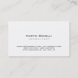 Moderne, einfache Minimal Consultant Business Card Visitenkarte
