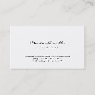 Moderne einfache Minimal Consultant Business Card Visitenkarte