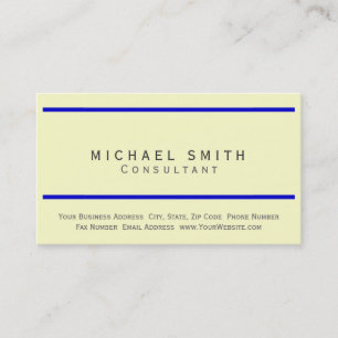Moderne, einfache Minimal Consultant Business Card Visitenkarte