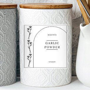 Moderne einfache Minimal Küche Pantry Jar Labels