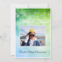 Moderne einfache Minimal-Metallic grün und blau