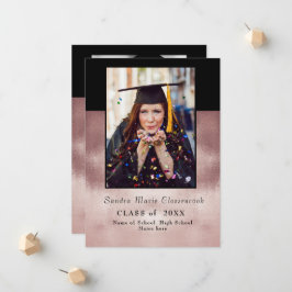 Moderne einfache Minimal-Rose Schwarzer Abschluss  Ankündigung