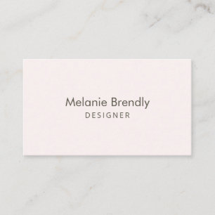 Moderne, einfache, minimale Blush Pink Visitenkart Visitenkarte