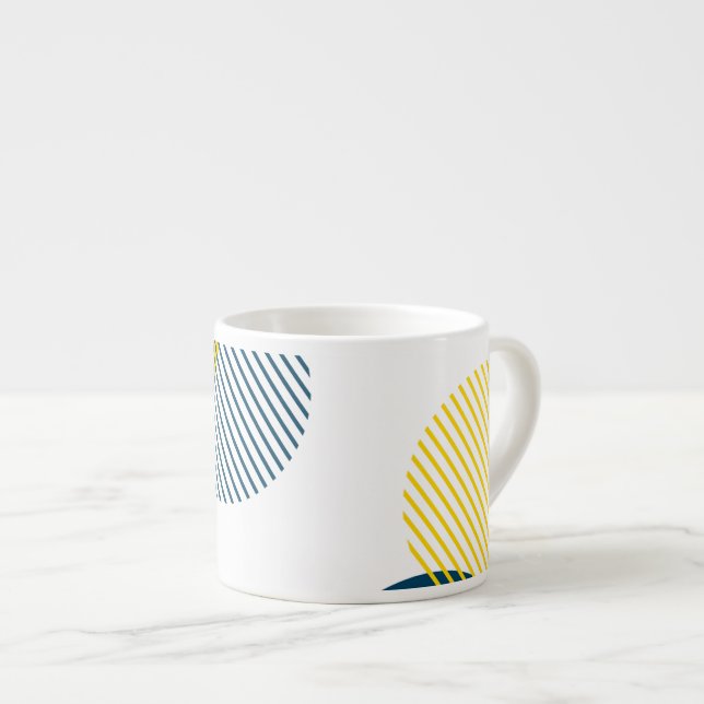 Moderne, einfache, minimale, trendige urbane abstr espressotasse (Vorderseite Rechts)