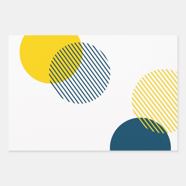 Moderne, einfache, minimale, trendige urbane abstr geschenkpapier set (Vorderseite)