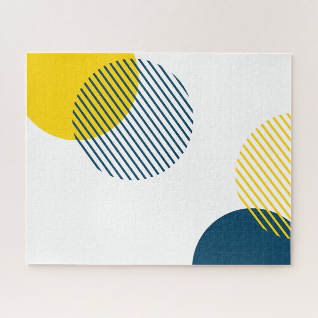 Moderne, einfache, minimale, trendige urbane abstr puzzle (Horizontal)