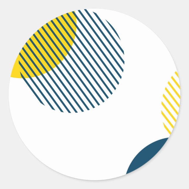 Moderne, einfache, minimale, trendige urbane abstr runder aufkleber (Vorderseite)