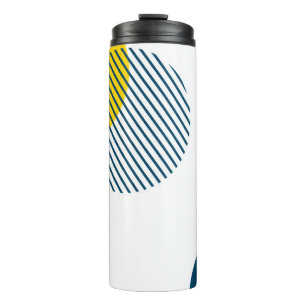 Moderne, einfache, minimale, trendige urbane abstr thermosbecher