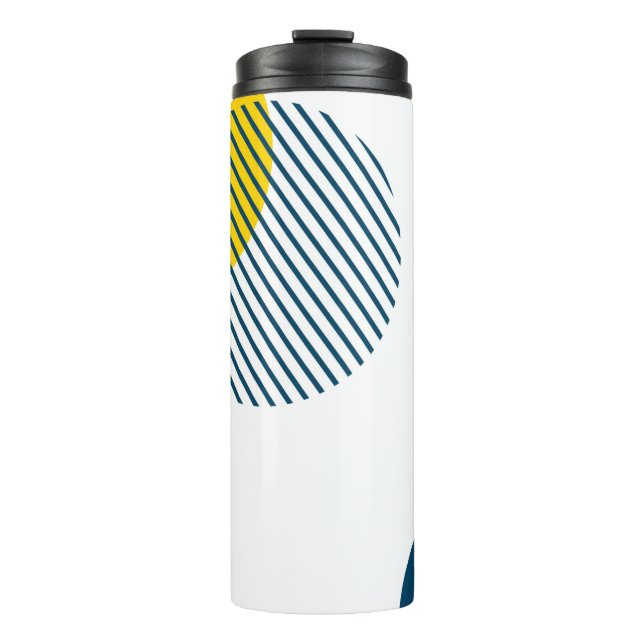 Moderne, einfache, minimale, trendige urbane abstr thermosbecher (Vorderseite)
