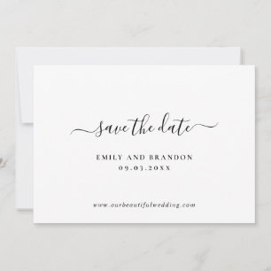 Moderne einfache minimalistische elegante Hochzeit Save The Date