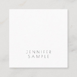 Moderne einfache Minimalistische elegante Quadratische Visitenkarte